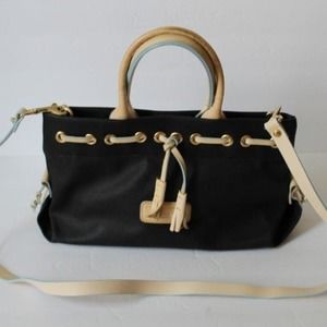 Dooney & Bourke Satchel Bag Black Textured Leather